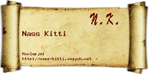 Nass Kitti névjegykártya